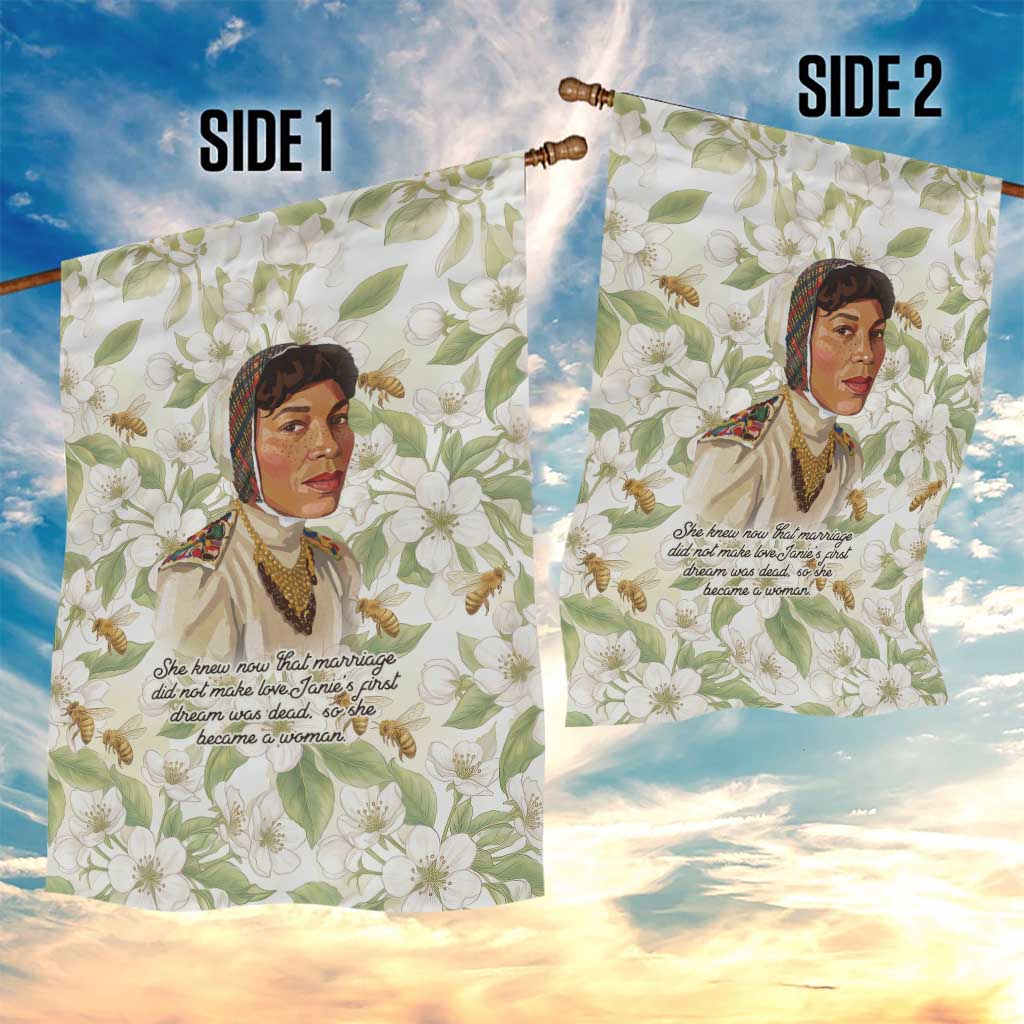 Zora Neale Hurston Garden Flag Floral Illustration Featuring Janie’s Dream from Their Eyes Were Watching God - African Pride