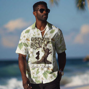 Zora Neale Hurston Hawaiian Shirt Floral Illustration Featuring Janie’s Dream from Their Eyes Were Watching God - African Pride