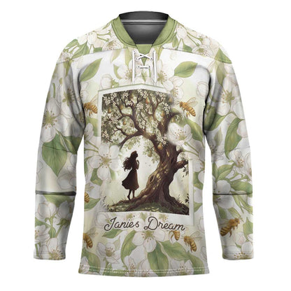 Zora Neale Hurston Hockey Jersey Floral Illustration Featuring Janie’s Dream from Their Eyes Were Watching God - African Pride