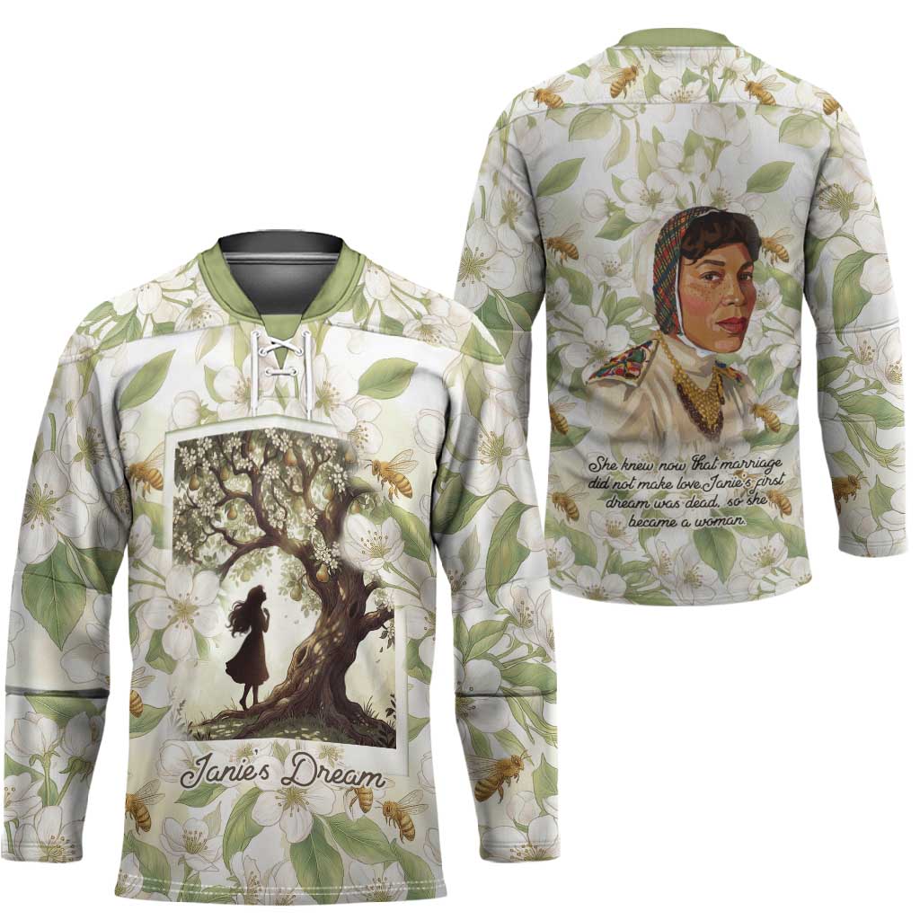 Zora Neale Hurston Hockey Jersey Floral Illustration Featuring Janie’s Dream from Their Eyes Were Watching God - African Pride