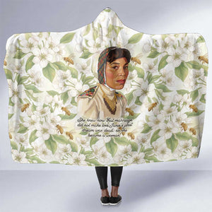 Zora Neale Hurston Hooded Blanket Floral Illustration Featuring Janie’s Dream from Their Eyes Were Watching God - African Pride