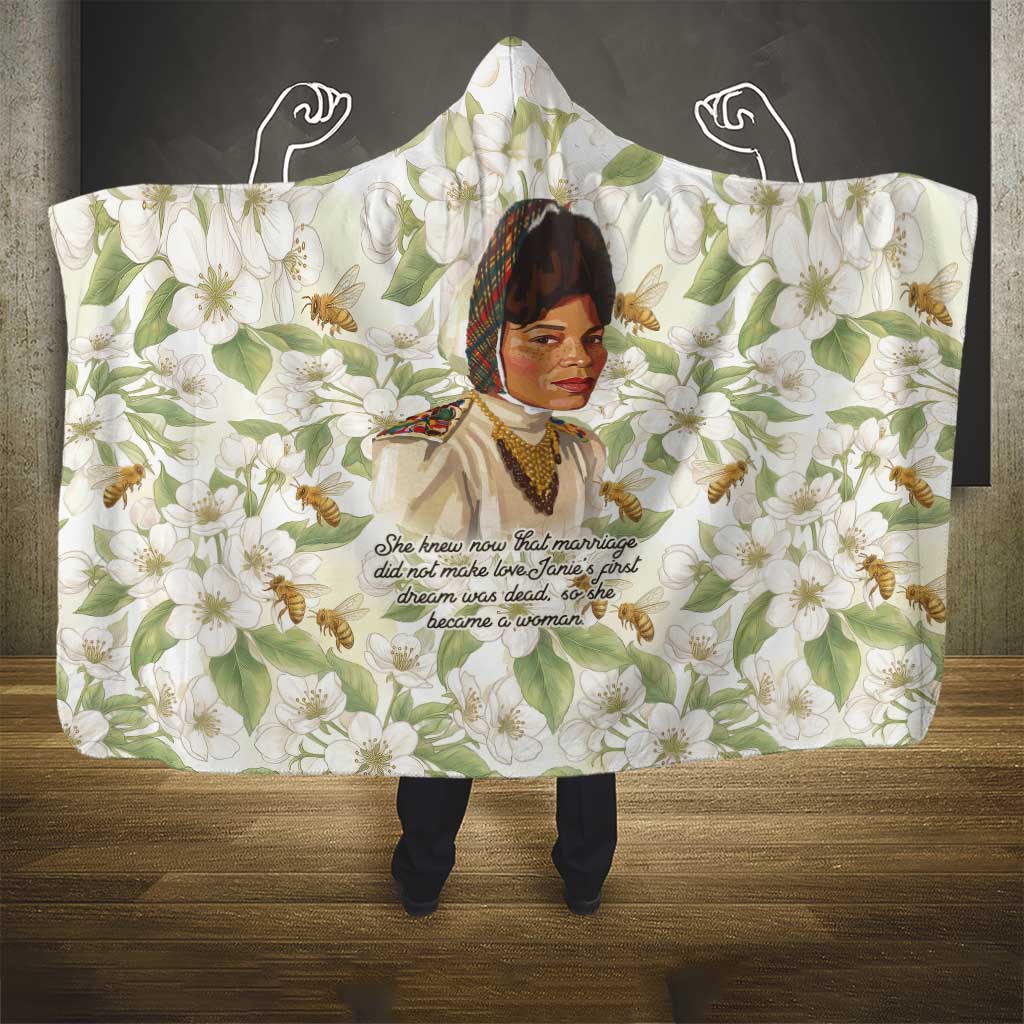 Zora Neale Hurston Hooded Blanket Floral Illustration Featuring Janie’s Dream from Their Eyes Were Watching God - African Pride