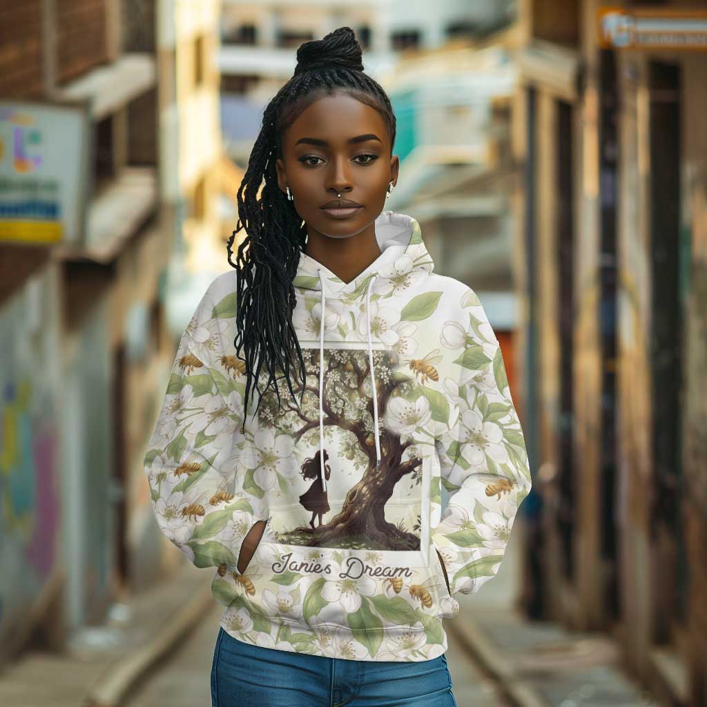 Zora Neale Hurston Hoodie Floral Illustration Featuring Janie’s Dream from Their Eyes Were Watching God - African Pride