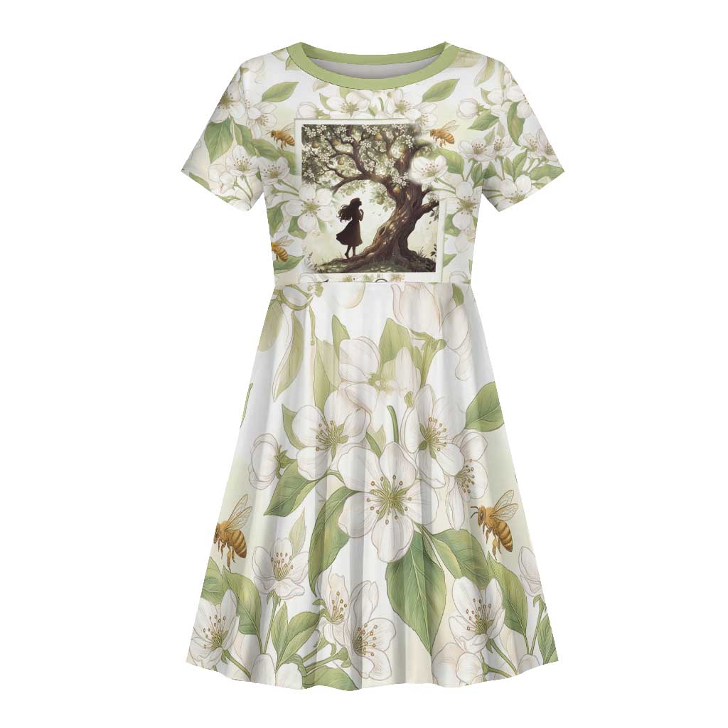 Zora Neale Hurston Kid Short Sleeve Dress Floral Illustration Featuring Janie’s Dream from Their Eyes Were Watching God - African Pride