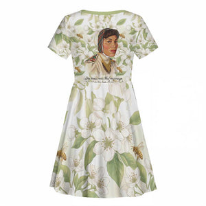 Zora Neale Hurston Kid Short Sleeve Dress Floral Illustration Featuring Janie’s Dream from Their Eyes Were Watching God - African Pride