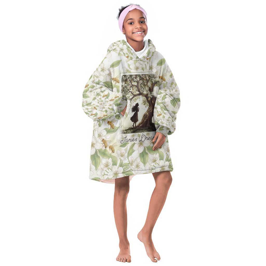 Zora Neale Hurston Kid Wearable Blanket Hoodie Floral Illustration Featuring Janie’s Dream from Their Eyes Were Watching God - African Pride