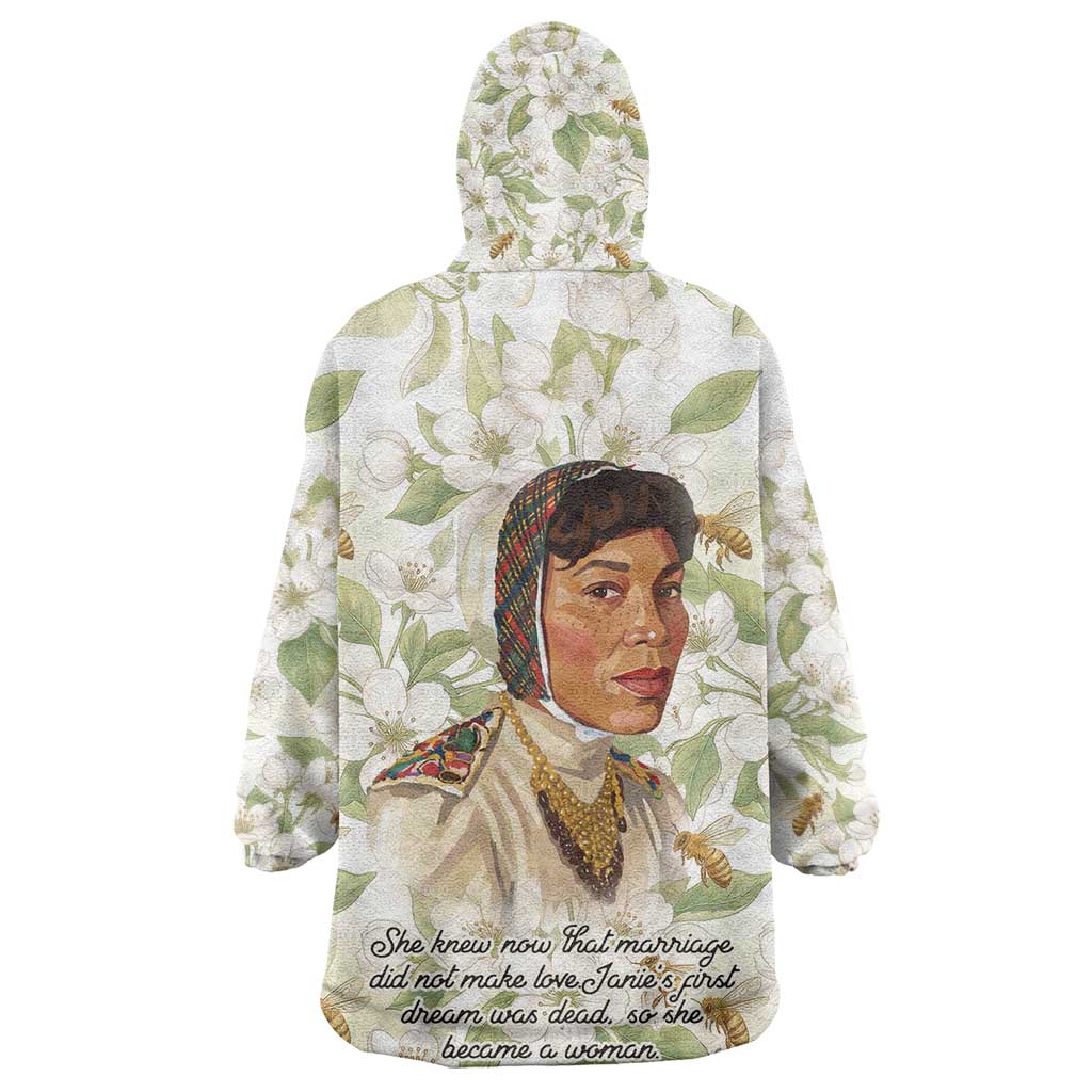 Zora Neale Hurston Kid Wearable Blanket Hoodie Floral Illustration Featuring Janie’s Dream from Their Eyes Were Watching God - African Pride