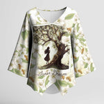Zora Neale Hurston Kimono Sleeve Blouse Floral Illustration Featuring Janie’s Dream from Their Eyes Were Watching God - African Pride
