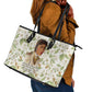 Zora Neale Hurston Leather Tote Bag Floral Illustration Featuring Janie’s Dream from Their Eyes Were Watching God - African Pride