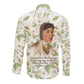 Zora Neale Hurston Long Sleeve Button Shirt Floral Illustration Featuring Janie’s Dream from Their Eyes Were Watching God - African Pride
