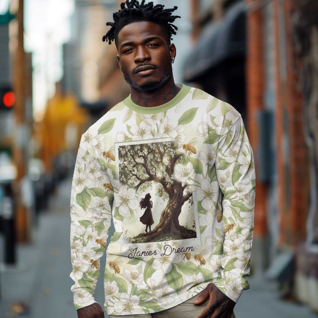 Zora Neale Hurston Long Sleeve Shirt Floral Illustration Featuring Janie’s Dream from Their Eyes Were Watching God - African Pride