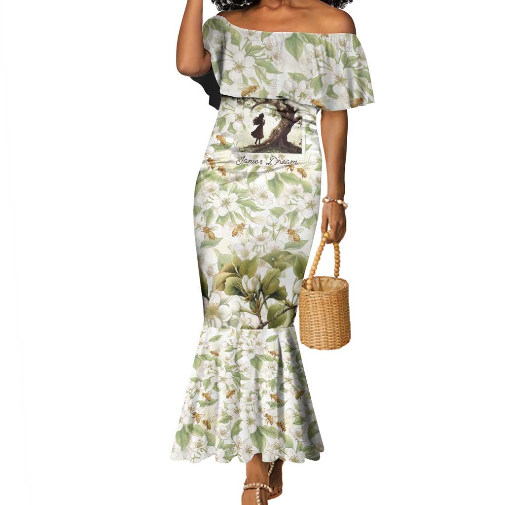 Zora Neale Hurston Mermaid Dress Floral Illustration Featuring Janie’s Dream from Their Eyes Were Watching God - African Pride