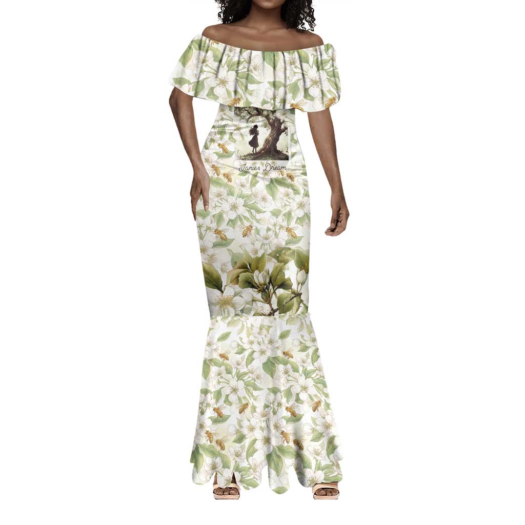 Zora Neale Hurston Mermaid Dress Floral Illustration Featuring Janie’s Dream from Their Eyes Were Watching God - African Pride