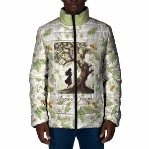 Zora Neale Hurston Padded Jacket Floral Illustration Featuring Janie’s Dream from Their Eyes Were Watching God - African Pride