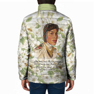 Zora Neale Hurston Padded Jacket Floral Illustration Featuring Janie’s Dream from Their Eyes Were Watching God - African Pride