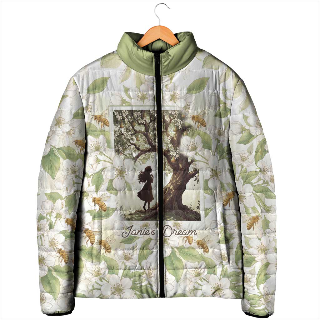 Zora Neale Hurston Padded Jacket Floral Illustration Featuring Janie’s Dream from Their Eyes Were Watching God - African Pride