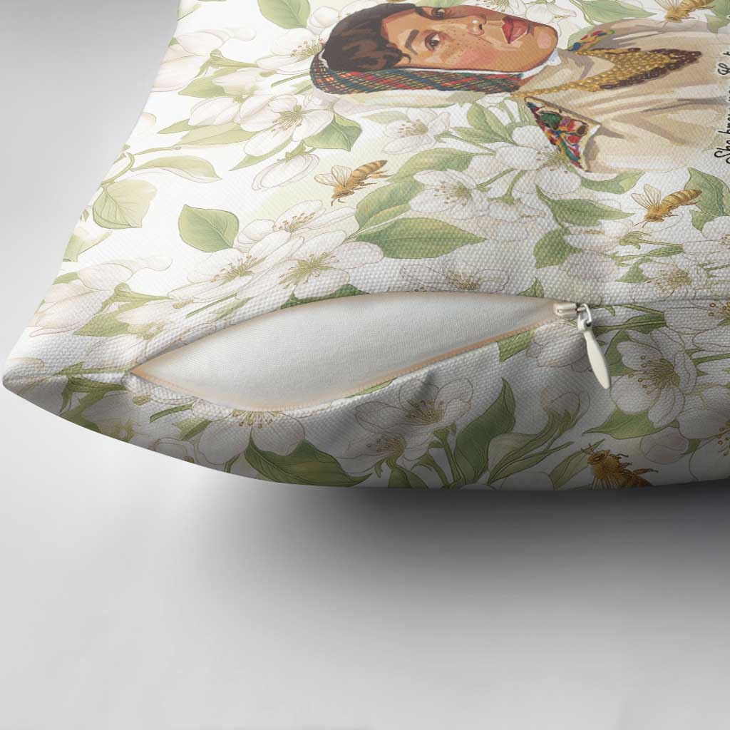 Zora Neale Hurston Pillow Cover Floral Illustration Featuring Janie’s Dream from Their Eyes Were Watching God - African Pride
