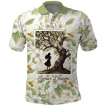 Zora Neale Hurston Polo Shirt Floral Illustration Featuring Janie’s Dream from Their Eyes Were Watching God - African Pride