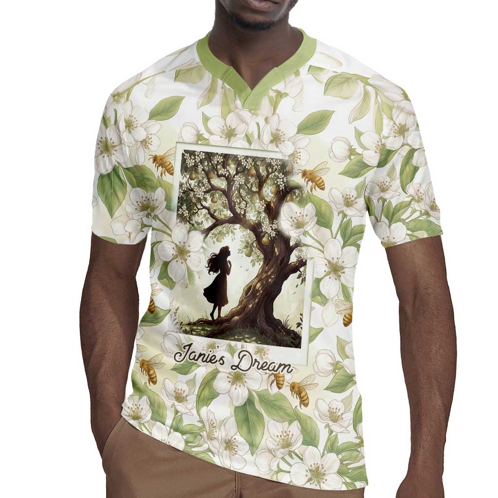 Zora Neale Hurston Rugby Jersey Floral Illustration Featuring Janie’s Dream from Their Eyes Were Watching God - African Pride