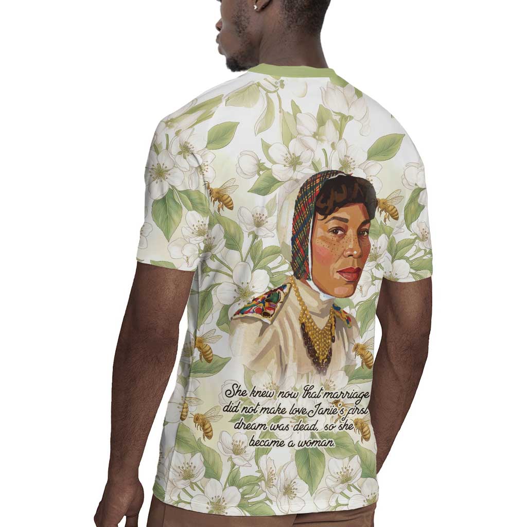 Zora Neale Hurston Rugby Jersey Floral Illustration Featuring Janie’s Dream from Their Eyes Were Watching God - African Pride