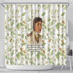 Zora Neale Hurston Shower Curtain Floral Illustration Featuring Janie’s Dream from Their Eyes Were Watching God - African Pride