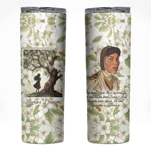 Zora Neale Hurston Skinny Tumbler Floral Illustration Featuring Janie’s Dream from Their Eyes Were Watching God - African Pride