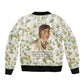 Zora Neale Hurston Sleeve Zip Bomber Jacket Floral Illustration Featuring Janie’s Dream from Their Eyes Were Watching God - African Pride