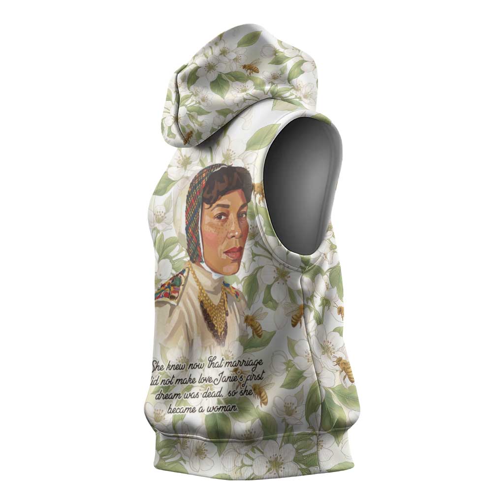 Zora Neale Hurston Sleeveless Hoodie Floral Illustration Featuring Janie’s Dream from Their Eyes Were Watching God - African Pride