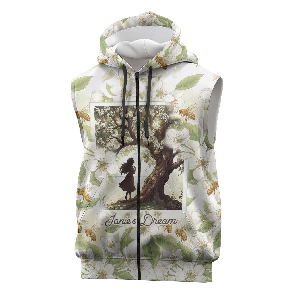 Zora Neale Hurston Sleeveless Zip Hoodie Floral Illustration Featuring Janie’s Dream from Their Eyes Were Watching God - African Pride