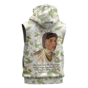 Zora Neale Hurston Sleeveless Zip Hoodie Floral Illustration Featuring Janie’s Dream from Their Eyes Were Watching God - African Pride