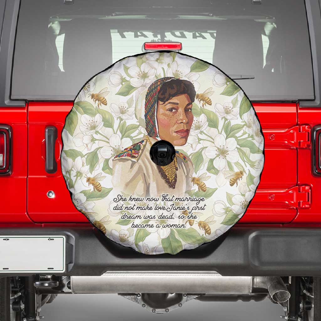 Zora Neale Hurston Spare Tire Cover Floral Illustration Featuring Janie’s Dream from Their Eyes Were Watching God - African Pride