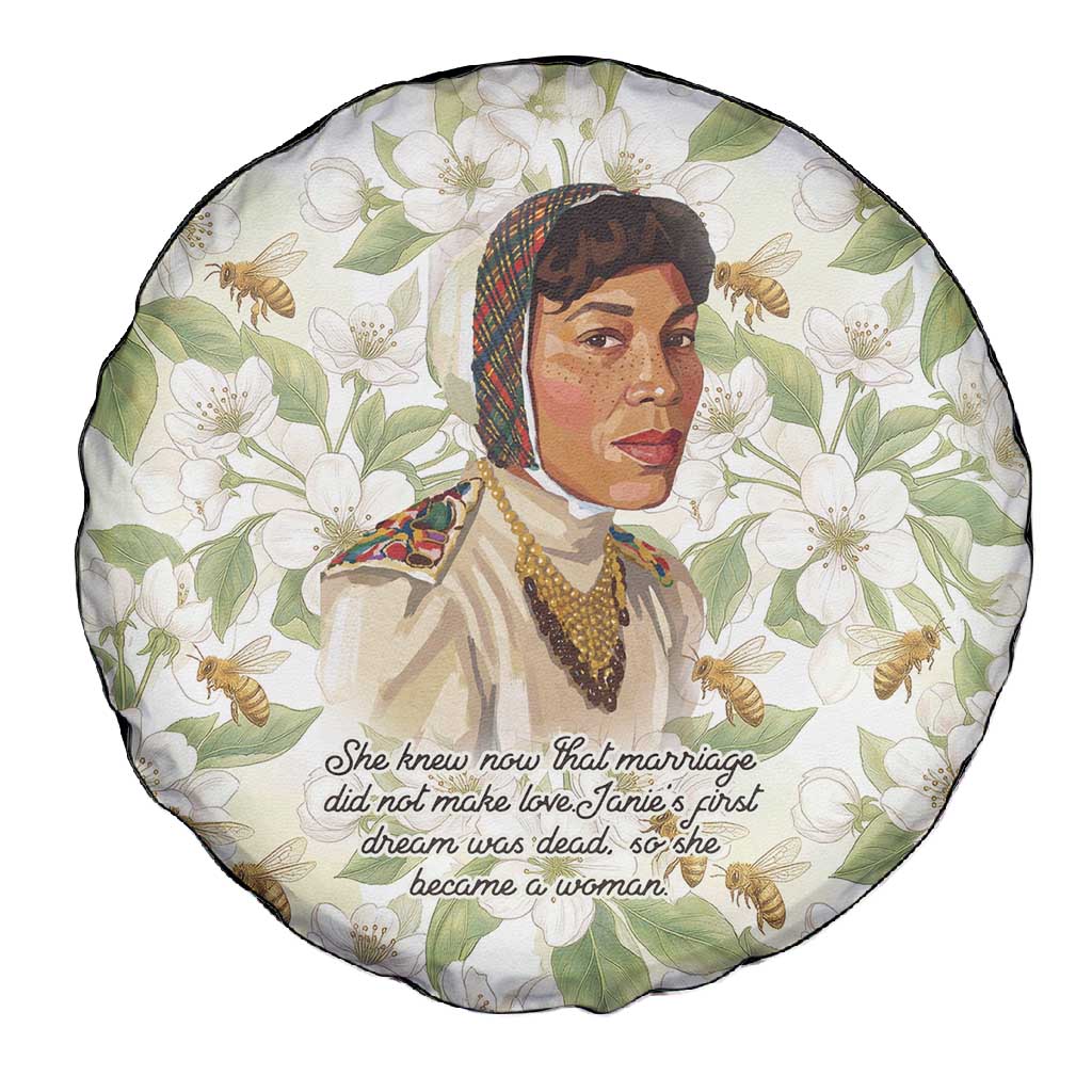 Zora Neale Hurston Spare Tire Cover Floral Illustration Featuring Janie’s Dream from Their Eyes Were Watching God - African Pride