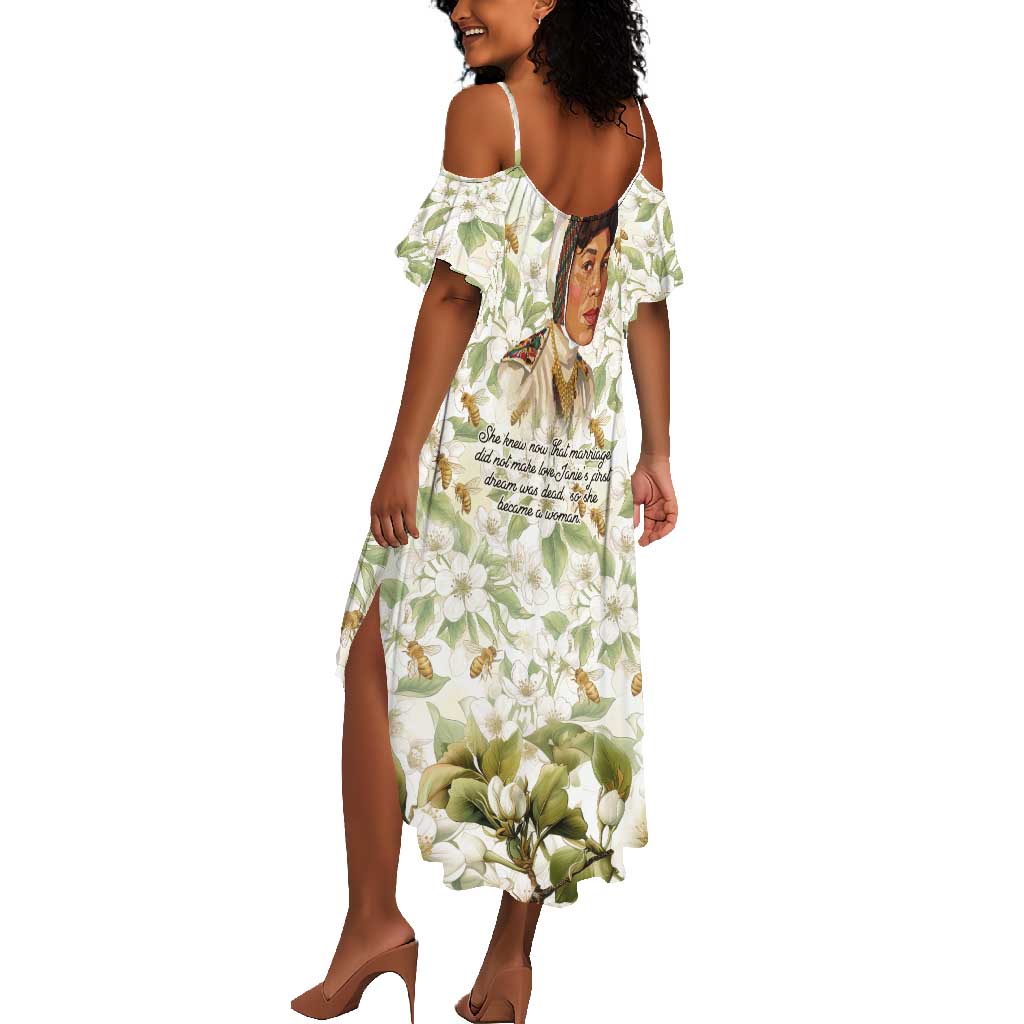 Zora Neale Hurston Summer Maxi Dress Floral Illustration Featuring Janie’s Dream from Their Eyes Were Watching God - African Pride