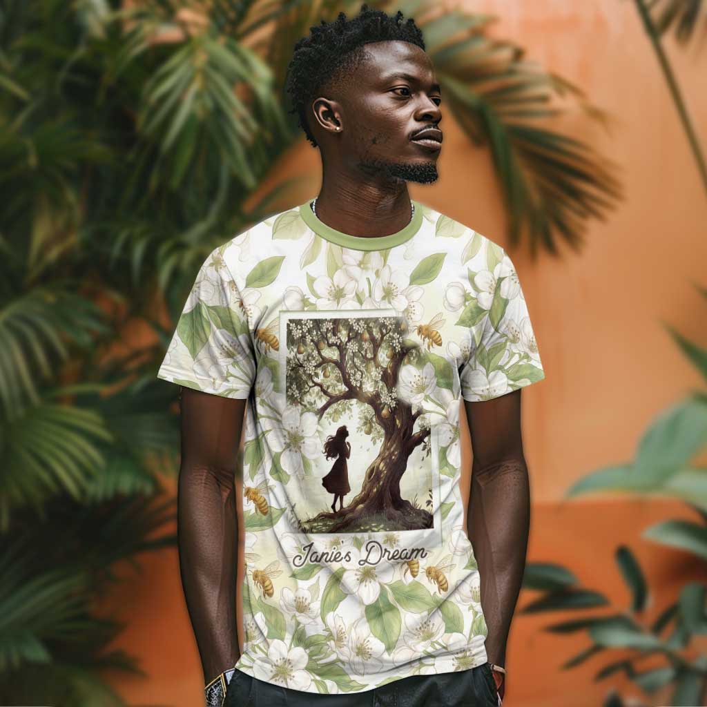 Zora Neale Hurston T shirt Floral Illustration Featuring Janie’s Dream from Their Eyes Were Watching God - African Pride