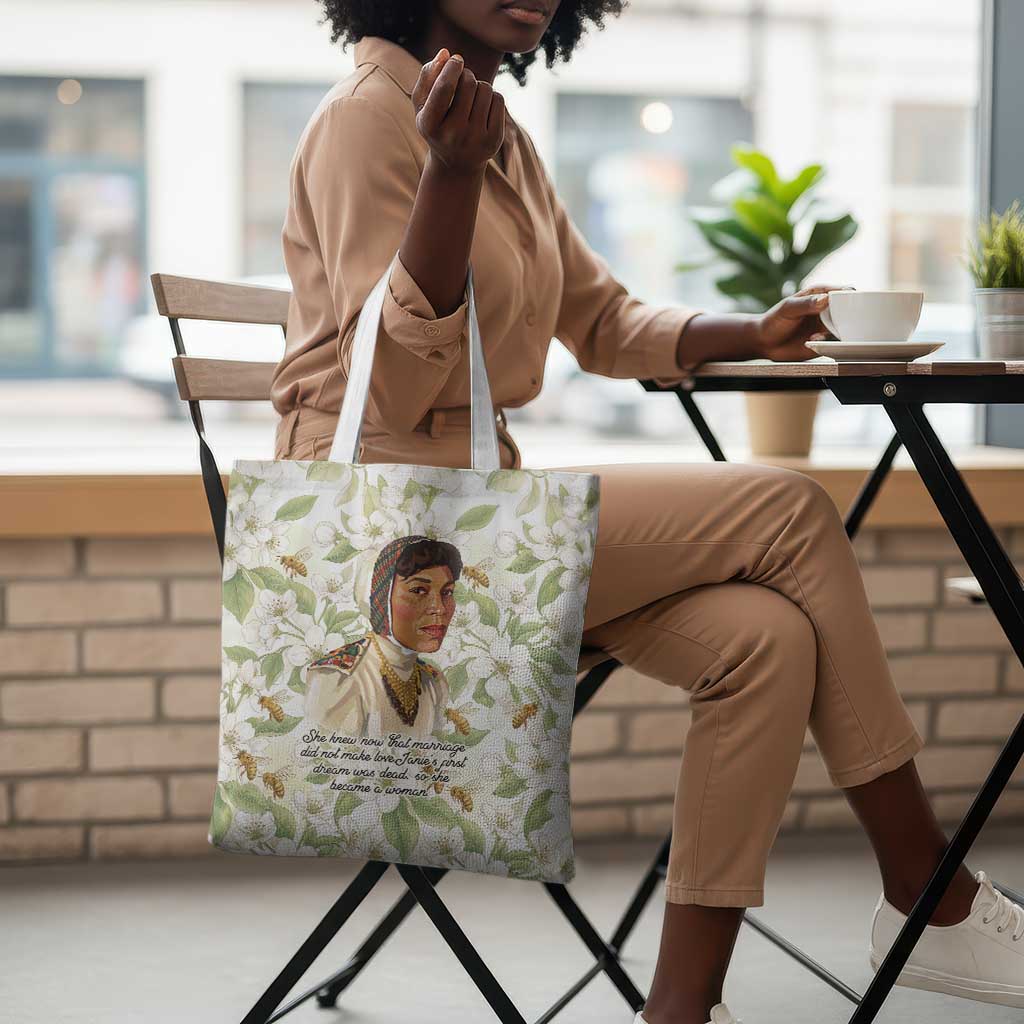 Zora Neale Hurston Tote Bag Floral Illustration Featuring Janie’s Dream from Their Eyes Were Watching God - African Pride