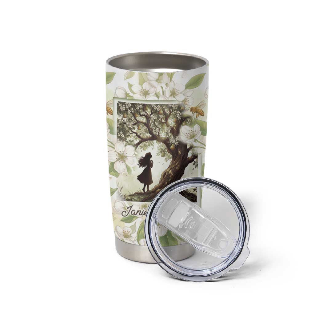 Zora Neale Hurston Tumbler Cup Floral Illustration Featuring Janie’s Dream from Their Eyes Were Watching God - African Pride