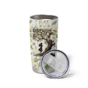 Zora Neale Hurston Tumbler Cup Floral Illustration Featuring Janie’s Dream from Their Eyes Were Watching God - African Pride