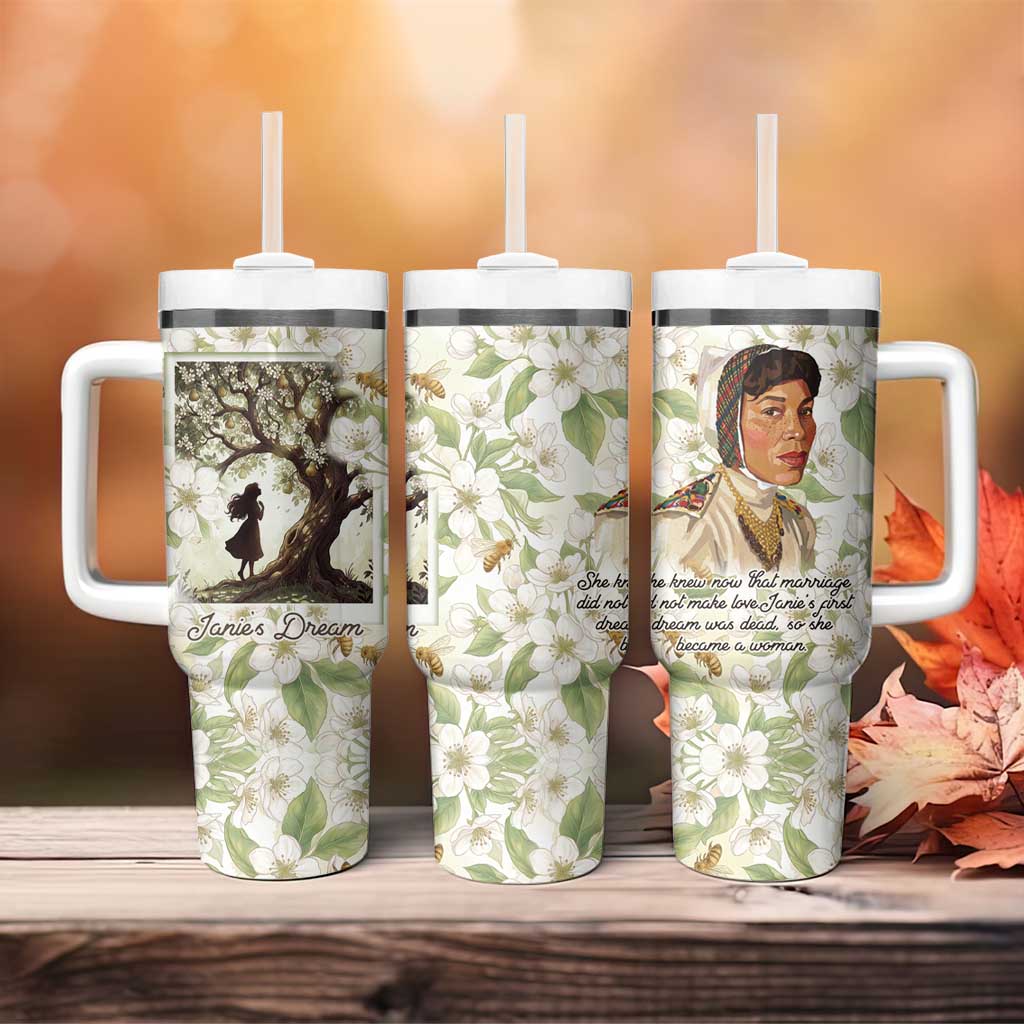Zora Neale Hurston Tumbler With Handle Floral Illustration Featuring Janie’s Dream from Their Eyes Were Watching God - African Pride