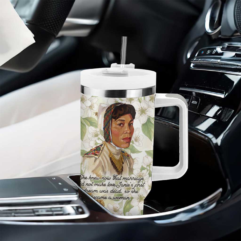 Zora Neale Hurston Tumbler With Handle Floral Illustration Featuring Janie’s Dream from Their Eyes Were Watching God - African Pride