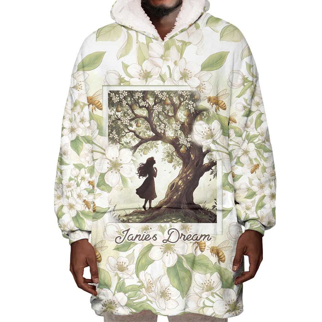 Zora Neale Hurston Wearable Blanket Hoodie Floral Illustration Featuring Janie’s Dream from Their Eyes Were Watching God - African Pride