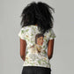 Zora Neale Hurston Women V-Neck T-Shirt Floral Illustration Featuring Janie’s Dream from Their Eyes Were Watching God - African Pride