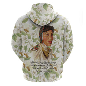 Zora Neale Hurston Zip Hoodie Floral Illustration Featuring Janie’s Dream from Their Eyes Were Watching God - African Pride