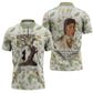 Zora Neale Hurston Zipper Polo Shirt Floral Illustration Featuring Janie’s Dream from Their Eyes Were Watching God - African Pride