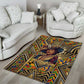 Zora Neale Hurston Area Rug Bold Kente and Art Deco Pattern - I Am Not Tragically Colored - African Pride