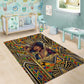 Zora Neale Hurston Area Rug Bold Kente and Art Deco Pattern - I Am Not Tragically Colored - African Pride