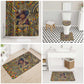 Zora Neale Hurston Bathroom Set Bold Kente and Art Deco Pattern - I Am Not Tragically Colored - African Pride