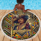 Zora Neale Hurston Beach Blanket Bold Kente and Art Deco Pattern - I Am Not Tragically Colored - African Pride