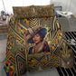 Zora Neale Hurston Bedding Set Bold Kente and Art Deco Pattern - I Am Not Tragically Colored - African Pride