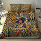 Zora Neale Hurston Bedding Set Bold Kente and Art Deco Pattern - I Am Not Tragically Colored - African Pride