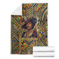 Zora Neale Hurston Blanket Bold Kente and Art Deco Pattern - I Am Not Tragically Colored - African Pride